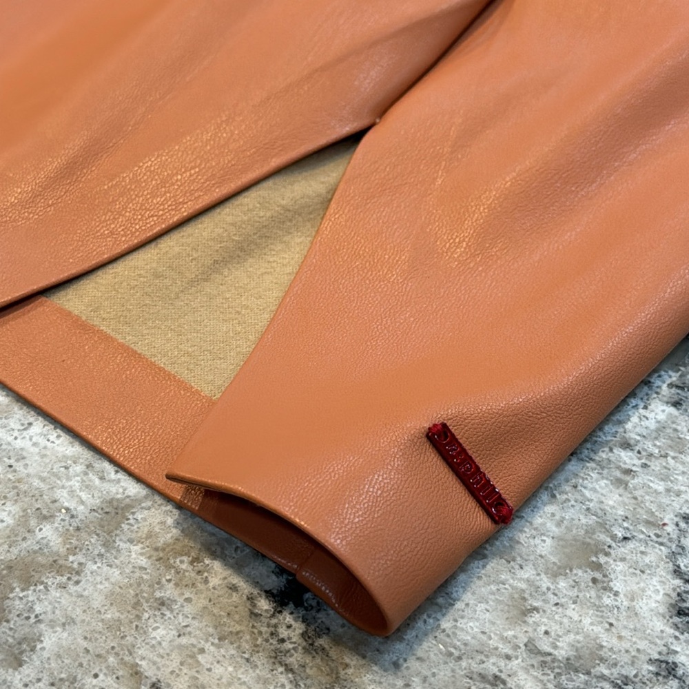 n:PHILANTHROPY Nuevo Vegan Leather Mini Dress Camel XS NWT - Picture 6 of 13